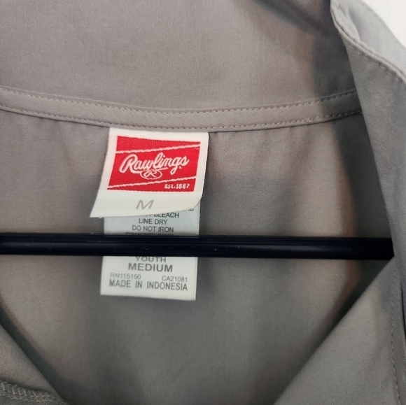 RAWLINGS Baseball Athletic Wind Breaker jacket Size Youth Medium - Picture 6 of 6